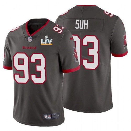Men's Tampa Bay Buccaneers #93 Ndamukong Suh Grey 2021 Super Bowl LV Limited Stitched Jersey